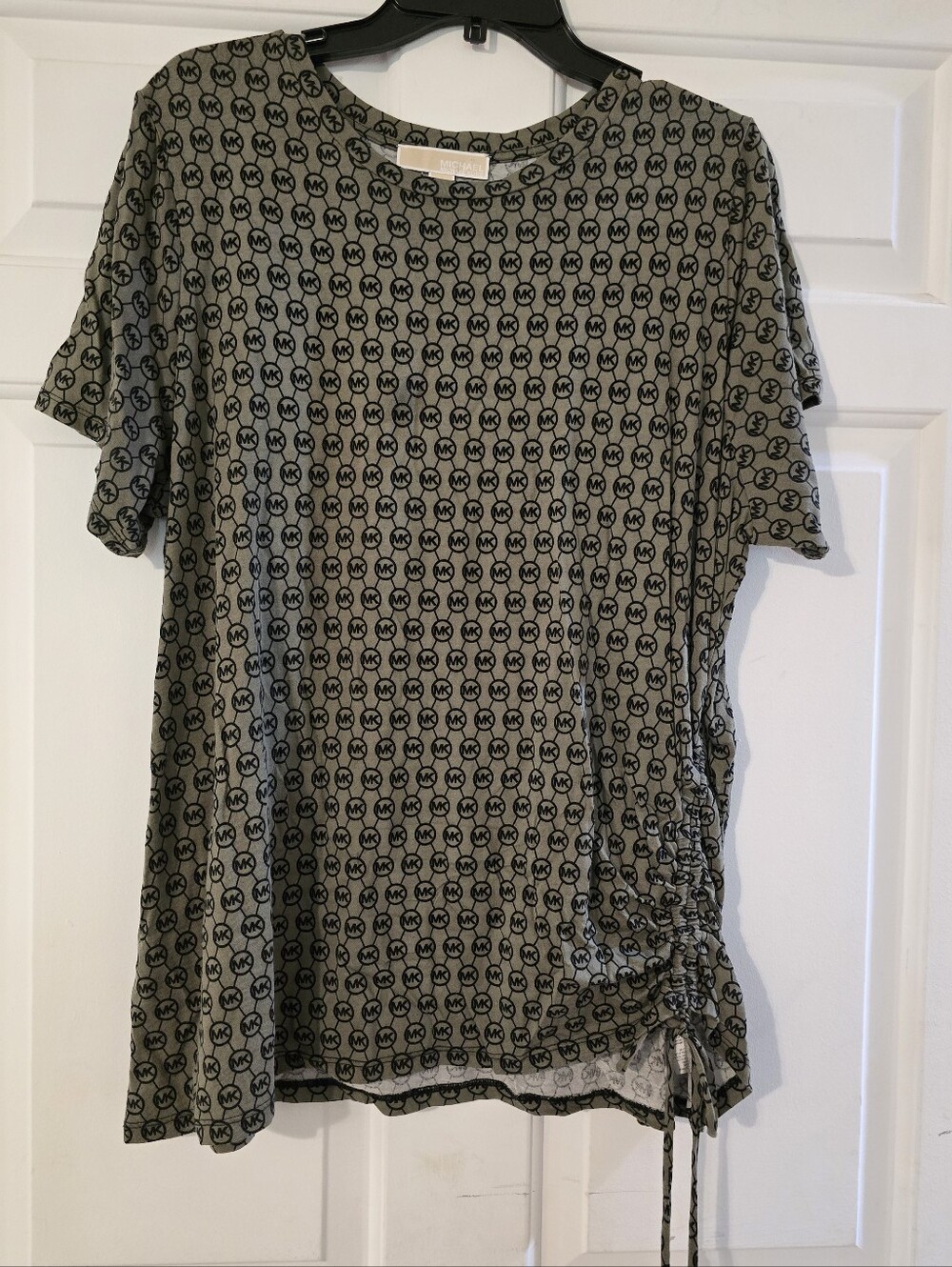 Women's Logo-Print Short Sleeve Top - Olive/Black